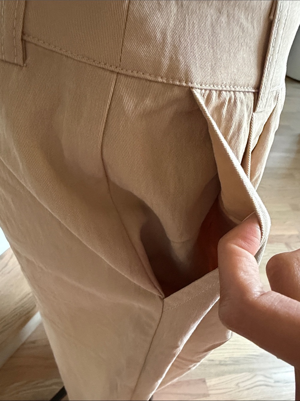 NWT Mable Beige Wide-Leg Pant Set with Button-Front Top (Medium) - Picture 10 of 10